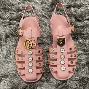 Gucci Crystal Jelly sandals
